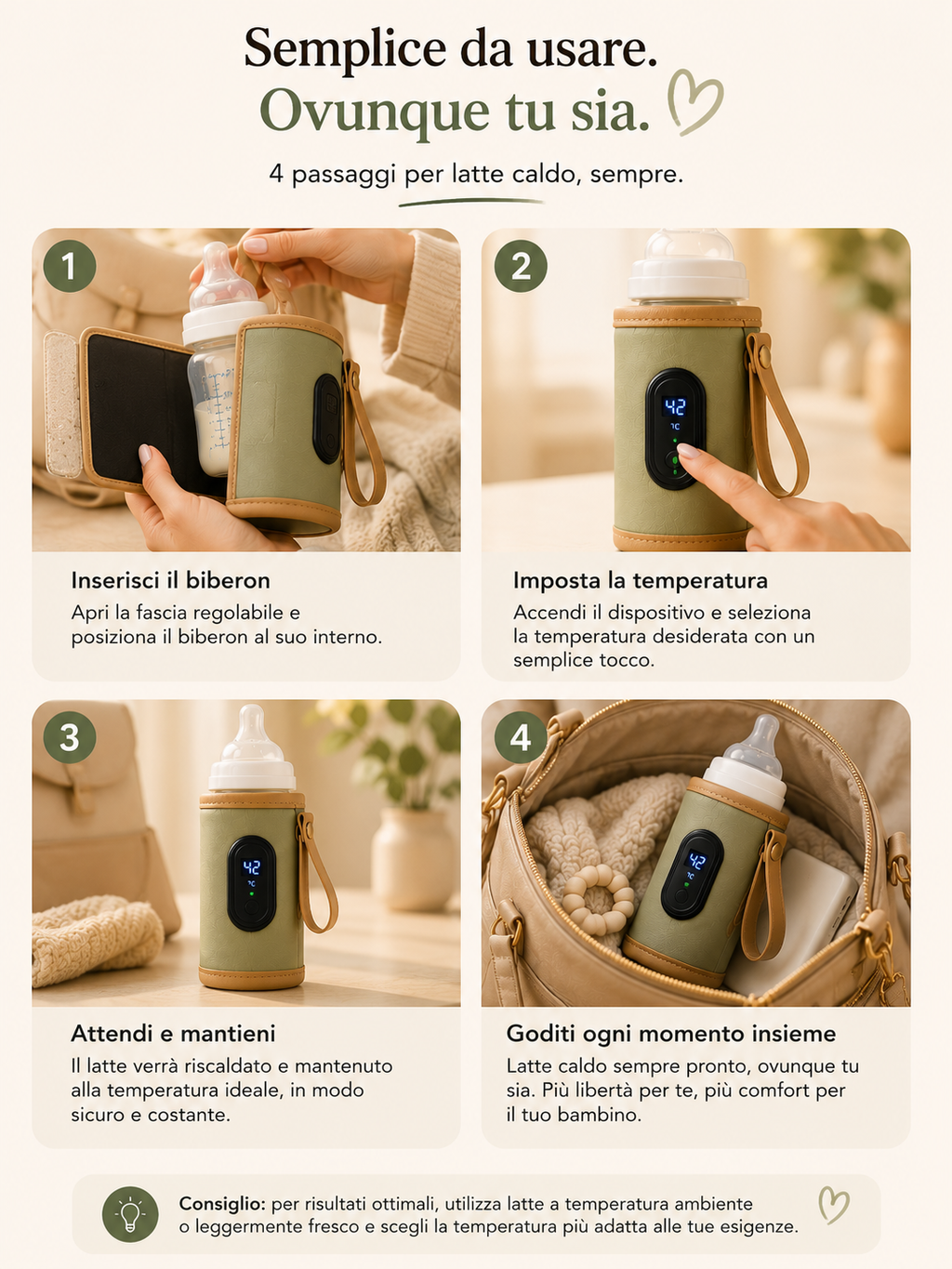 Veluné WarmGo™ – Scaldabiberon Portatile USB